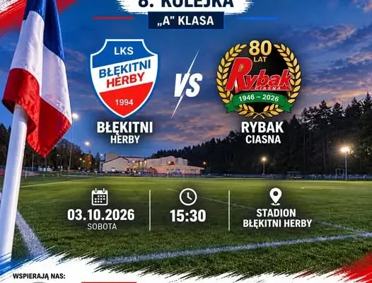 LKS Błękitni Herby wraca na własne boisko. W sobotę mecz 8. kolejki