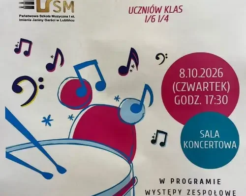 Pasowanie pierwszoklasistów w Państwowej Szkole Muzycznej w Lublińcu