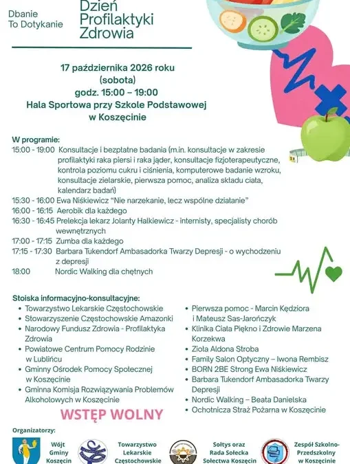 Dzień Profilaktyki Zdrowia w Koszęcinie – bezpłatne badania i konsultacje już 17 października