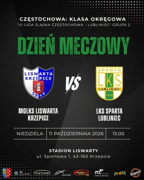 LKS Sparta Krzepice kontra Liswarta – mecz o punkty w Klasie Okręgowej