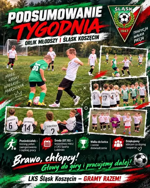 Orlik Młodszy z Koszęcina podsumowuje tydzień: trening, wyjazdowy mecz i wsparcie kibiców
