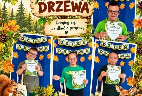 Dzień Drzewa w szkole – lekcja przyrody z leśnikami z Nadleśnictwa Koszęcin