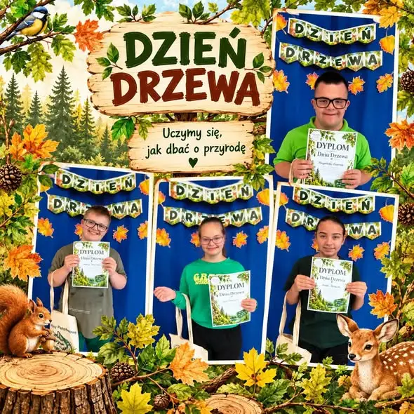 Dzień Drzewa w szkole – lekcja przyrody z leśnikami z Nadleśnictwa Koszęcin