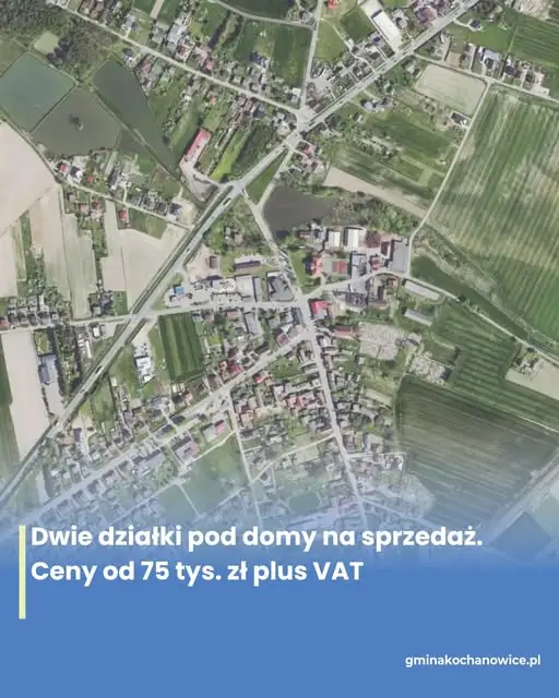 Gmina Kochanowice sprzedaje dwie działki budowlane w Kochcicach