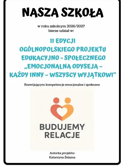 Szkoła w Lublińcu dołącza do projektu „Emocjonalna odyseja”
