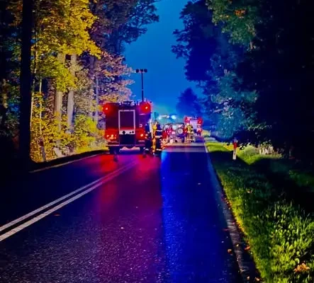Kolizja drogowa na DW907 między Koszęcinem a Boronowem