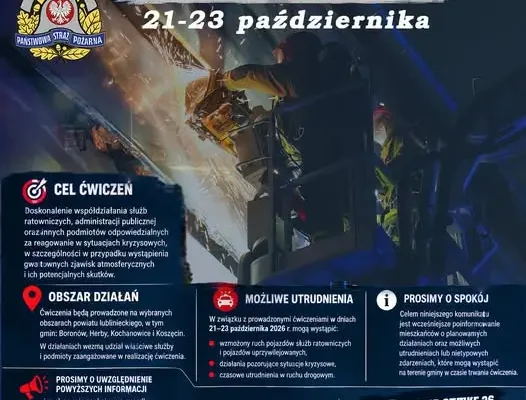 Ćwiczenia „WIND STRIKE 26” w powiecie lublinieckim – syreny alarmowe 21 października