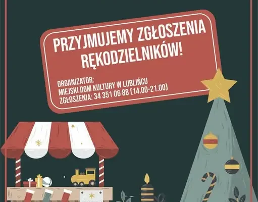 Jarmark Świąteczny w Lublińcu – MDK szuka rękodzielników na Mikołajki