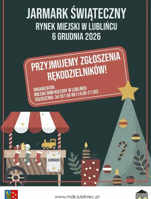 Jarmark Świąteczny w Lublińcu – MDK szuka rękodzielników na Mikołajki