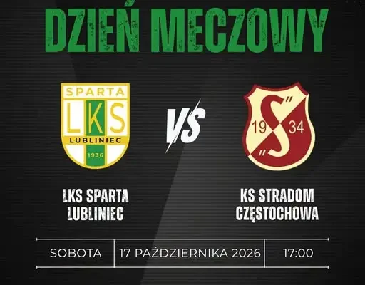 LKS Sparta Lubliniec kontra KS Stradom Częstochowa – dziś o 17:00 na Stadionie Miejskim