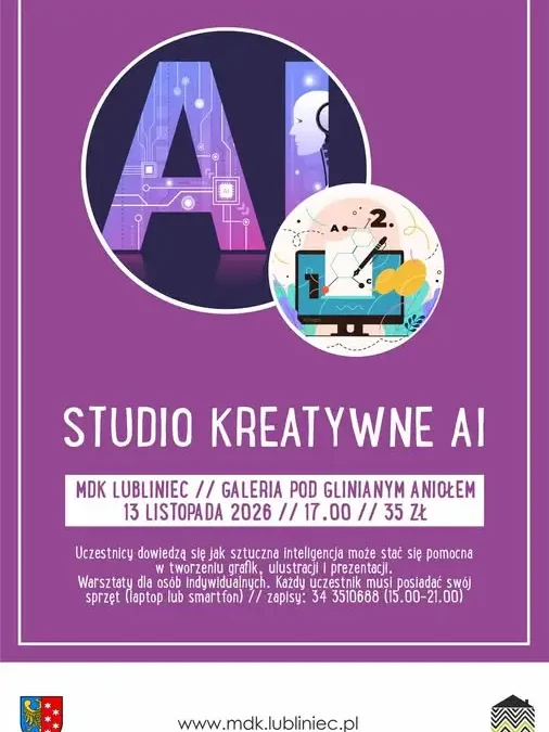 Warsztaty „Studio kreatywne AI” w Lublińcu – zapisy trwają