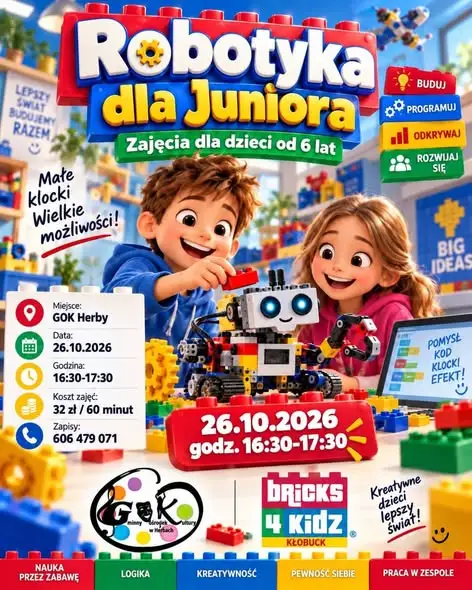 Kreatywne zajęcia w GOK Herby: Robotyka dla juniora i Dyniowe party