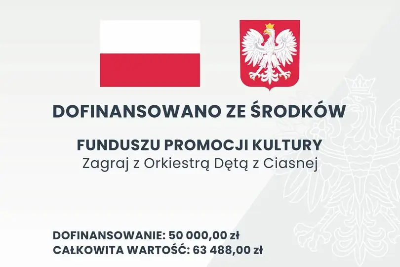 Ciasna: 50 tys. zł z Ministerstwa Kultury na nowe instrumenty dla orkiestry dętej