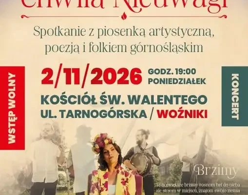 Wieczór Zaduszny w Woźnikach: koncert zespołu Chwila Nieuwagi w zabytkowym kościele