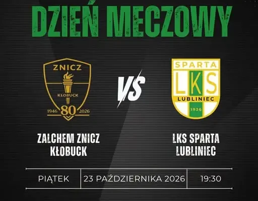 Sparta Lubliniec zagra w piątek wieczorem w Kłobucku