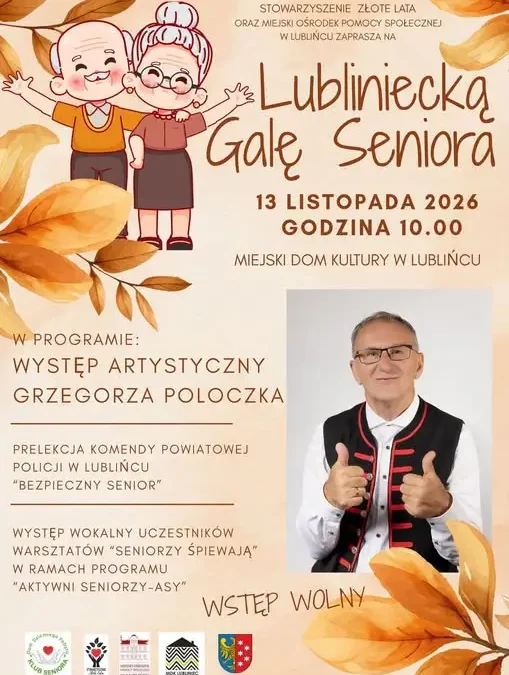 Lubliniecka Gala Seniora 2026 – świętujmy razem 13 listopada w MDK